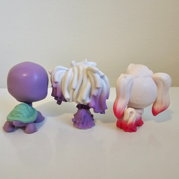 Hasbro Littlest Pet Shop Lot #2-53 Meg Turtell #4-172 Komondor Dog #1-117 Fancie - Picture 3 of 5